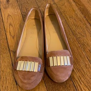 Aldo brown flats with gold accent